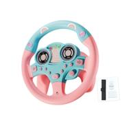AMSLSIU Volant Jouet pour Enfants : Jeu de rôle de Conduite immersif avec Simulation sonore réaliste. La Route animée Offre Une expérience Conduite Plus réaliste. Le Volant Peut être…, Rose
