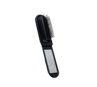 AMSLSIU Voyage Peigne Miroir Pliant Brosse À Cheveux Professionnel Compact Coiffure Massage Du Cuir Chevelu Mini Styling Beauté Outils, Noir, 10.8 cm * 4.2 cm * 3 cm