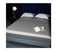 Drap-Housse 120x200cm 150x200cm 180x200cm 100% Tencel Lyocell for 2 Personne 30cm Grand Bonnet for Matelas Epais, Drap-Housse Soyeux et Rafraîchissant (Color : Gray A, Size : 180x200+30cm)