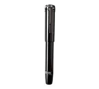 AMSOH 1912 Stylo plume rotatif à encre à piston en résine Noir/rouge Avec pochette en cuir