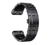 AMSOH Bracelet à maillons métalliques pour Garmin Fenix 8 51 mm 7X 7 Pro Fenix 6X 6 5X 5Plus Tactix 7 22 mm 26 mm Bracelet à maillons métalliques pour Garmin Fenix 3 3hr D2, QuickFit 26mm, Agate