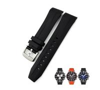 AMSOH Bracelet de montre en caoutchouc 21mm 22mm, adapté pour Tissot T120417 T120407 SEASTAR Sport plongée, noir Orange(Black Silver,21mm T clasp)