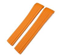 AMSOH Bracelet de montre en caoutchouc souple pour bracelet Patek Aquanaut Philippe 5164A 5167A Noir Bleu Orange 21 mm, Whitout Buckle, Agate
