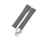 AMSOH Bracelet de montre en Silicone pour Patek Philippe, bracelet de montre en Silicone pour hommes Grenade 5164 5167 Original noir sport bracelet de montre en caoutchouc 21mm(Gray-Steel-Z18)