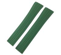 AMSOH Bracelet en caoutchouc avec broche métallique, 21mm, bracelet de montre adapté pour PATEK 5167A 5167R AQUANAUT Philippe PP, Bracelets imperméables marron(Green strap)