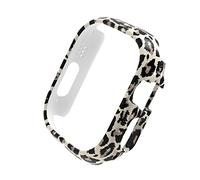 AMSOH Coque mate pour Apple Watch Series 7/8 41 mm45 mm pare-chocs de protection cadre en PC dur étui de protection pour iWatch Series 8 Pro/Ultra 49 mm (couleur : léopard noir, taille : 41 mm pour la