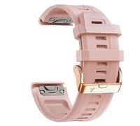 AMSOH Pour Garmin Fenix 7S/5S Plus/6S/5S/Instinct 2S/D2, bracelet en silicone souple à ajustement rapide de 20 mm avec boucle en or rose Sangles de poignet de remplacement rapide en silicone(Apricot