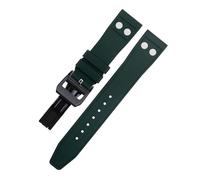 AMSOH Pour IWC Band Big Pilot Mark Portugieser Bracelet Souple 20mm 21mm 22mm Naturel Fluo Caoutchouc FKM Caoutchouc avec Rivet Bracelet de Montre, 21MM, Agate