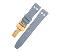 AMSOH Pour IWC Band Big Pilot Mark Portugieser Bracelet Souple 20mm 21mm 22mm Naturel Fluo Caoutchouc FKM Caoutchouc avec Rivet Bracelet de Montre, 21MM, Agate