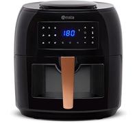 AMSTA AMDF8ADVB, Friteuse sans huile Airfryer 7.5L, Panneau contrôle digital, Minuterie, Arrêt auto, 9 programmes, Fenêtre transparente, Température réglable, 1800 watts