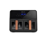 AMSTA - AMDF9ADVB - Friteuse sans huile Airfryer 9L - Double cuve - Ecran digital - Minuterie - Arrêt auto - 9 programmes