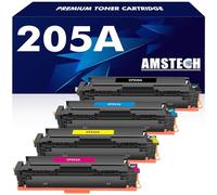 Amstech 205A MFP M181fw Toner Compatible pour HP 205A CF530A pour Color Laserjet Pro MFP M181fw M180n M180nw M154nw M154a M181 M180 M154 CF531A CF532A CF533A (Noir Cyan Jaune Magenta, 4-Pack)