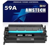 Amstech 59A avec Puce Cartouche de Toner Compatible pour HP 59A CF259A 59X CF259X Laserjet Pro M404dn M404dw MFP M428dw M428fdw M404n M428fdn M304n M304dn M404 M428 M304 M406 M430 Pack de 1, Noir