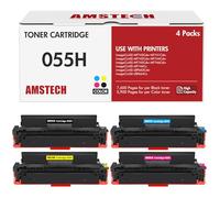 Amstech Cartouches de Toner Compatible pour Canon 055H 055 i-SENSYS MF744Cdw MF741Cdw MF743Cdw MF745Cdw MF746Cx MF742Cdw LBP663Cdw LBP664Cx MF746Cdw MF740 LBP660 Noir Cyan Jaune Magenta