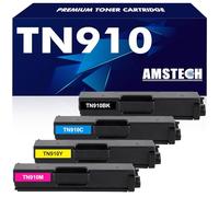 Amstech TN910 TN-910 Cartouches de Toner Compatible pour Brother TN910 TN-910 TN 910 HL L9310CDW L9310CDWT L9310CDWTT MFC L9570CDW L9570CDWT (Noir Cyan Jaune Magenta, 4-Pack)