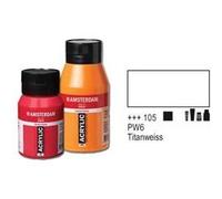 Amsterdam acrylique couleur 500ml bouteille blanc de titane talens 474888 Blanc G