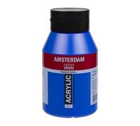 Amsterdam Acrylique série standard - Pot de 1000 ml - Bleu cobalt outremer - Semi-opaque - Haute résistance à la lumière - Viscosité moyenne - Application lisse - Film durable - À base d'eau - Qualité