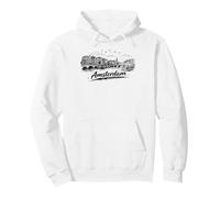 Amsterdam City Canal Bicycles Voyage Sketch Art Sweat à Capuche