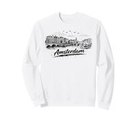 Amsterdam City Canal Bicycles Voyage Sketch Art Sweatshirt