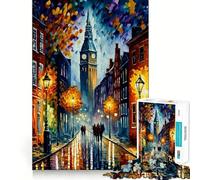 Amsterdam en Couleurs Puzzle de 1000 pièces Jeu de mémoire Surface Lisse et sans bavures Un défi divertissant pour Vos Moments de détente (38x26cm)