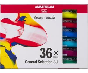 Amsterdam General Selection Ensemble de peintures acryliques 36 x 20 ml