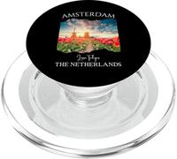 Amsterdam Lisse Tulipes Pays-Bas Souvenir Europe PopSockets PopGrip pour MagSafe