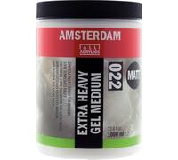 Amsterdam Mediums - Extra Heavy Gel Medium Matt 022 - Pot de 1000 ml - Rehausse la texture de l'acrylique - Compatible avec les techniques mixtes