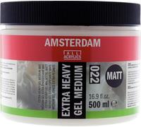 Amsterdam Mediums - Extra Heavy Gel Medium Matt 022 - Pot de 500 ml - Améliore le volume et la texture de la peinture acrylique avec une finition mate - Idéal pour les techniques mixtes.