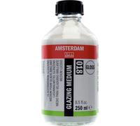 Amsterdam Mediums - Glazing Medium Gloss Bottle 250 ml - Peinture plus lisse, couches transparentes, film auto-nivelant, élastique et flexible, parfait pour la peinture acrylique