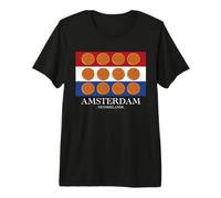 Amsterdam Netherlands Stroopwafel Foodie Vintage Souvenir T-Shirt Haut de Gamme