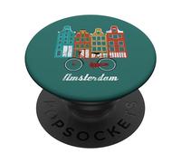 Amsterdam Patrimoine Culturel Patrimoine Europe Voyage Vélo PopSockets PopGrip Adhésif