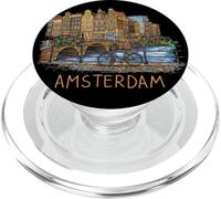 Amsterdam Pays-Bas Hollande Voyage Souvenir Ville Cadeau PopSockets PopGrip pour MagSafe