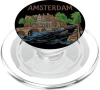 Amsterdam Pays-Bas Hollande Voyage Souvenir Ville Cadeau PopSockets PopGrip pour MagSafe