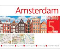 Amsterdam PopOut Map - pocket size, pop up map of Amsterdam city centre: Includes transport map