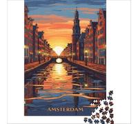 Amsterdam Puzzles 1000 pièces pour Adultes | puzzle avec un design de forêt paisible pour les fans de nature une image apaisante à compléter un jour de repos38x52cm