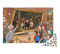 Amsterdam Rijksmuseum Rembrandt Cadre Incliné Puzzle en Bois Imperméable DIY Puzzles De 1000 Pièces pour Adultes Cadeaux Défi Et Casse-tête Jeux Éducatifs