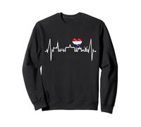 Amsterdam Skyline Pays-Bas Battement de Cœur Hollande Sweatshirt
