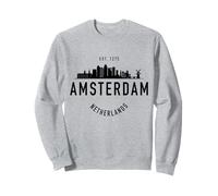 Amsterdam Skyline Pays-Bas Vintage Hollande Hollandaise Souvenir Sweatshirt