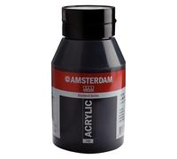Amsterdam Standard Series Acrylic Oxide Noir Acrylic Paint 735, 1000 ml, Semi-Opaque, Haute résistance à la lumière, Viscosité moyenne