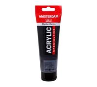 Amsterdam Standard Series Acrylic Paint Metallic Noir 850, 120 ml, Opaque Lightfast, Satin Finish, Versatile High-Quality Pigments