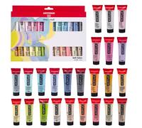 Amsterdam Standard Series Lot de 24 peintures acryliques douces 20 ml - Palette pastel, pigments résistants à la lumière, sans odeur à base d'eau, convient pour différentes surfaces, emballage 100