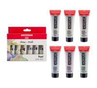 Royal Talens Amsterdam Set de peinture acrylique Standard Series 6 x 20 ml nacrées brillantes