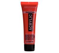 Amsterdam Tube acrylique Standard Series - 20 ml Rouge naphtol moyen - Semi-opaque - Haute résistance à la lumière - Viscosité moyenne - A base d'eau - Application facile - Finition durable