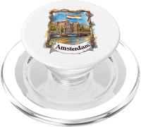 Amsterdam Vintage Aquarelle Souvenir Holland PopSockets PopGrip pour MagSafe