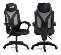 Amstrad AMS-210-BLACK Chaise de Bureau ou Gamer Tissu Type Mesh/Maille Respirante - Coloris Noir