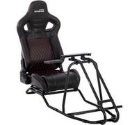Amstrad Siège simulateur AMS-RACING-PRO - Support volant & levier, Baquet confort, Châssis acier G