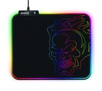 Amstrad AMS-RGB-MOUSEPAD Tapis de souris gamer RGB avec design ""tête de mort"" - 12 mode lumineux - 25 x 30 cm