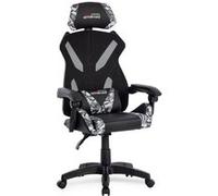 Amstrad AMS-Sniper Fauteuil/Chaise/Siège Gamer Noir & Design Camouflage - Tissu en Maille Respirante