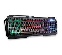 Clavier Pro Gamer Amstrad AMS KEY007 USB, Rétro-éclairage RVB, 19 touches anti ghosting, 12 raccourcis multimédia. AZERTY
