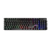 Amstrad Clavier Pro Gamer Filaire avec Rétroéclairage RVB 1,3m Noir